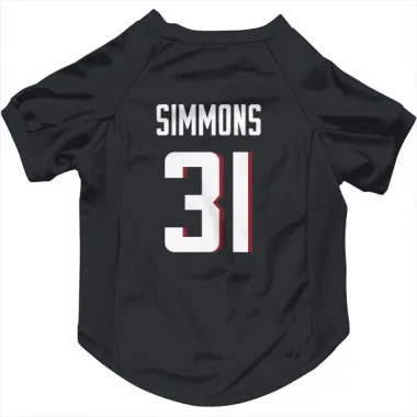 Black Atlanta Falcons Justin Simmons   Dog & Cat Pet Jersey