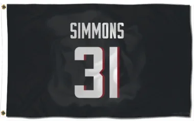 Black Atlanta Falcons Justin Simmons   Flag (3 X 5)