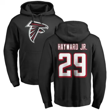 Black Men's Casey Hayward Atlanta Falcons Pro Line Logo Pullover Hoodie