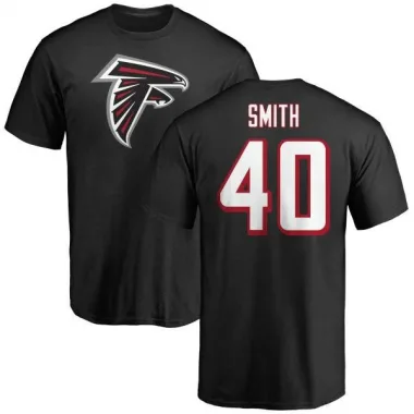 Black Men's Keith Smith Atlanta Falcons Logo T-Shirt -