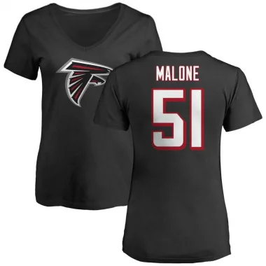 Black Women's DeAngelo Malone Atlanta Falcons Logo Slim Fit T-Shirt -