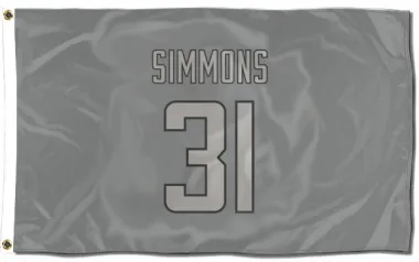 Charcoal Atlanta Falcons Justin Simmons   Flag (3 X 5)