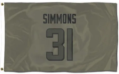 Olive Atlanta Falcons Justin Simmons   Flag (3 X 5)