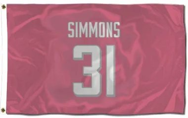 Pink Atlanta Falcons Justin Simmons   Flag (3 X 5)