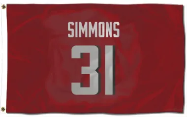 Red Atlanta Falcons Justin Simmons   Flag (3 X 5)