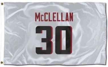 White Atlanta Falcons Jase McClellan   Flag (3 X 5)